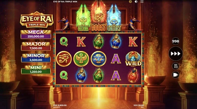 Eye of Ra Triple Win - izvučeni Wild na bubnjevima
